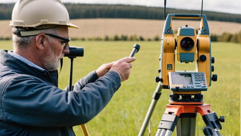 Land Surveyors In Cary North Carolina Doing Calculations